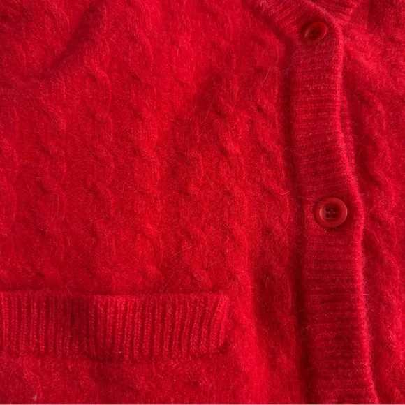 Vintage Rafaella Red Wool Knit Cardigan - Picture 7 of 10